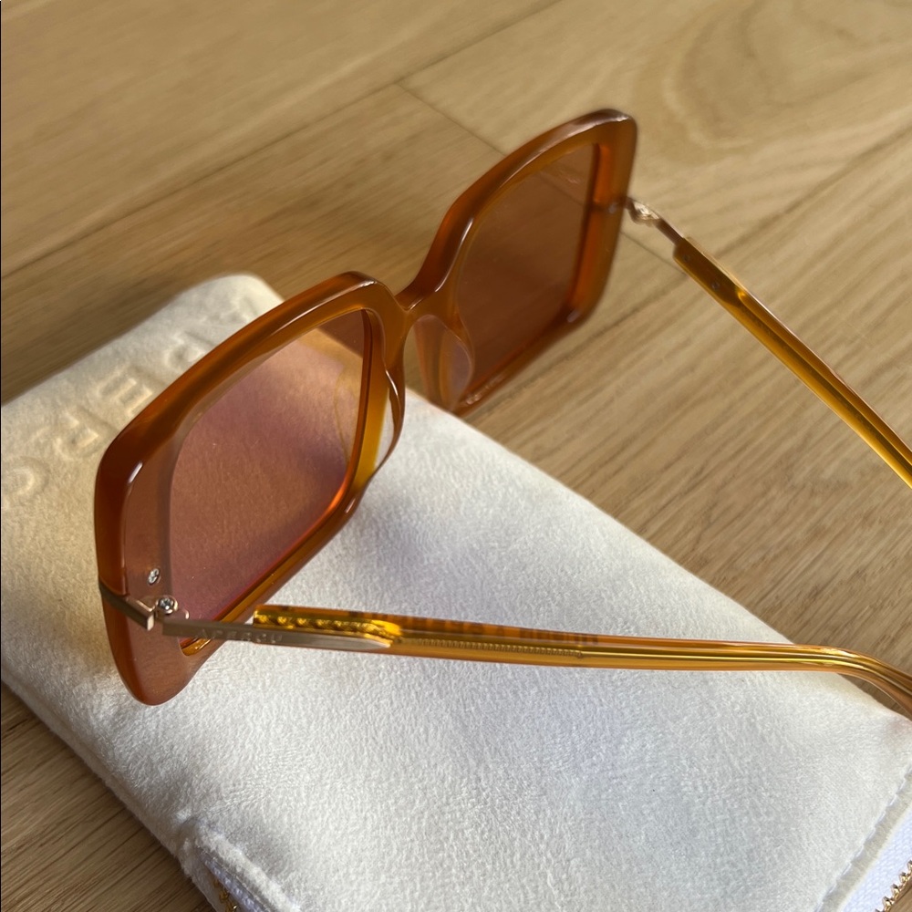 Orange Rectangular Sunglasses - image 2